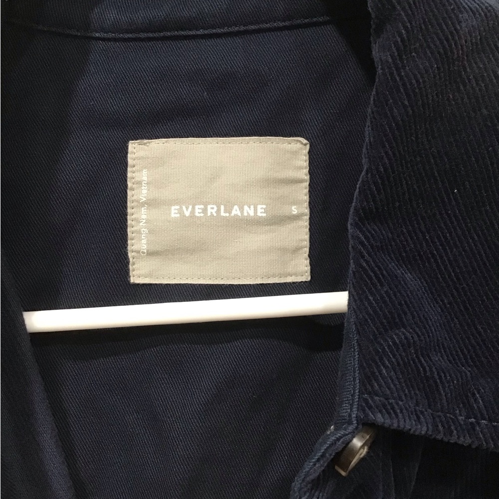 Everlane Corduroy Oversized Shirt Jacket Women’s S Navy Boxy Shacket Fall Grunge - Picture 3 of 6